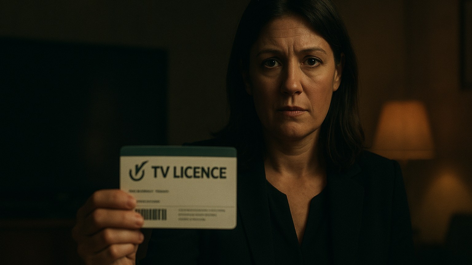 Cinematic photograph depicting BBC TV License.